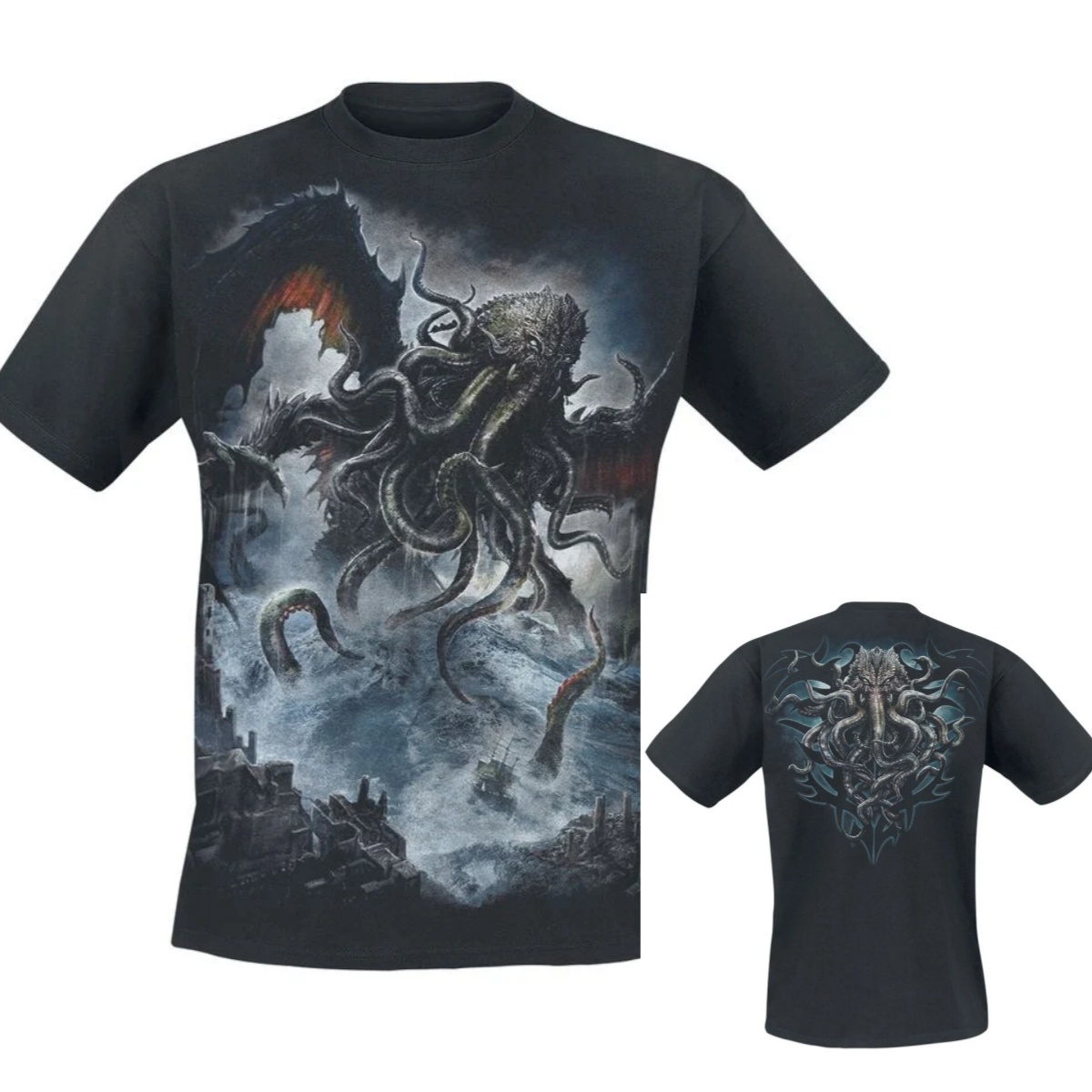 Gothic Streetwear Brand - Camiseta gótica oscura con diseño de