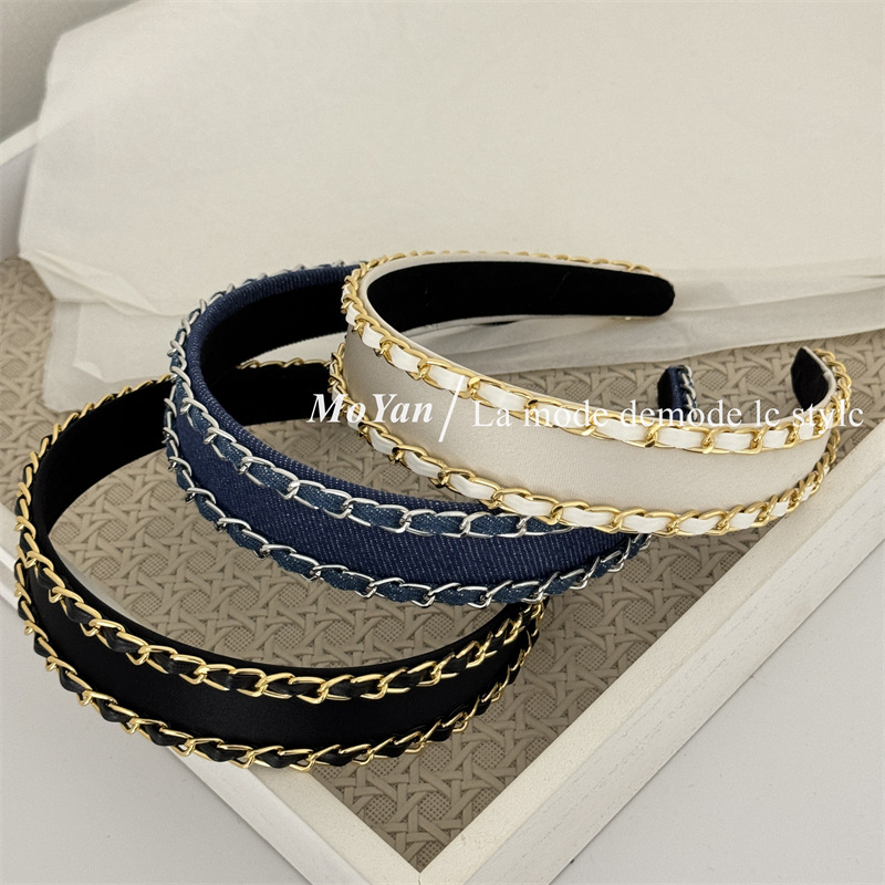 Diadema de tela vaquera con ca - Streetwear Brands reseña y precio