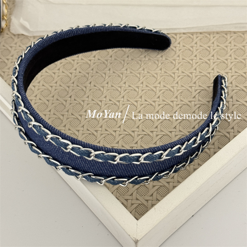 Diadema de tela vaquera con ca - Streetwear Brands reseña y precio