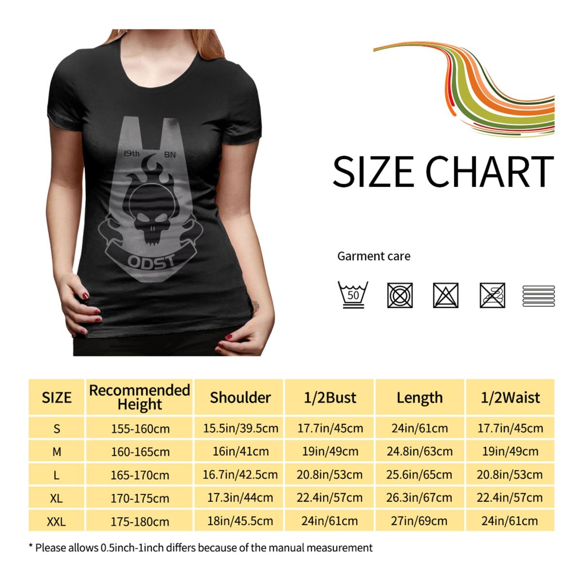 Camiseta de mujer con parche U - Gothic Streetwear Brand reseña y precio