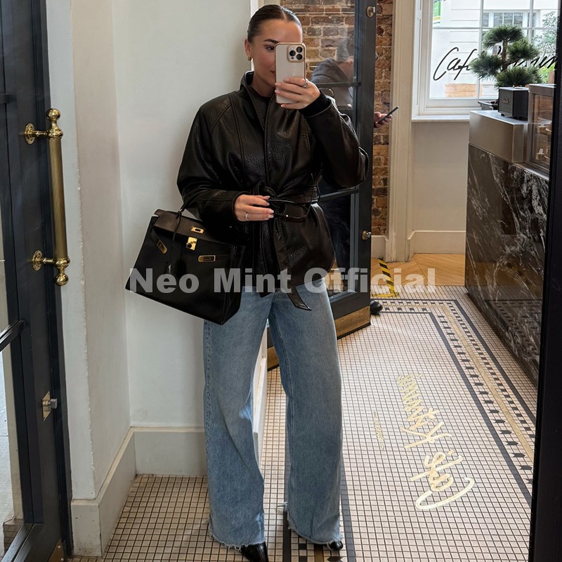 Abrigo de Piel Sintética con C - Streetwear Brand Accessories reseña y precio